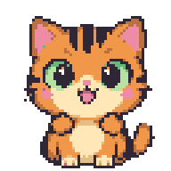 A happy ginger kitten